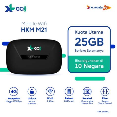 Jual Hkm M Xl Mifi Modem Wifi G Unlock All Operator Free Kuota