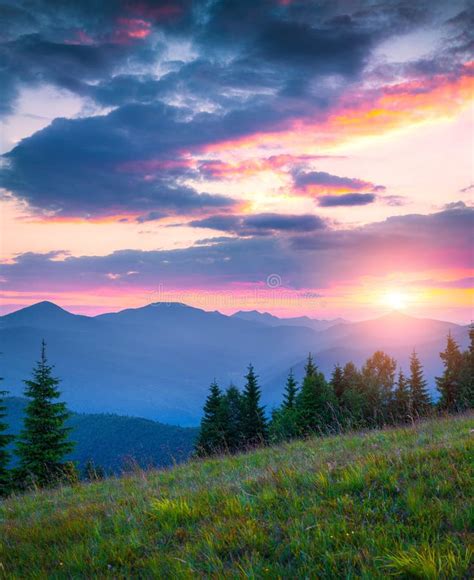 4,312 Colorful Summer Sunrise Carpathian Mountains Stock Photos - Free ...