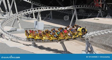 Ferrari World Roller Coaster Editorial Image - Image of enzo, arab ...