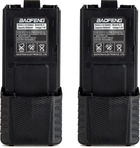 Amazon Baofeng 2 Pack UV 5R BF F8HP Extended Battery BL 5L 3800