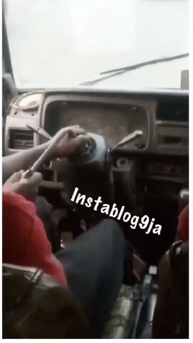 Danfo Driver Seen Driving His Bus Without A Steering Wheel In Orile