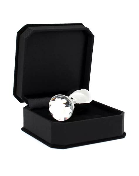 Dop Anal Metalic Rimba Small Cu Cristal Alb Cel Ro