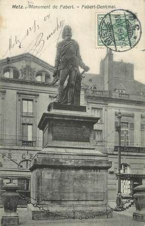 Cpa France Metz Monument De Fabert Moselle Metz