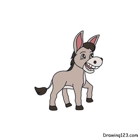 Draw Donkey Steps 12