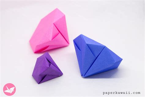 Round Origami Diamond Tutorial Paper Kawaii