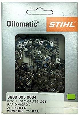 Amazon STIHL 26RM3 84 Oilomatic Rapid Micro 3 Saw Chain 3689 005