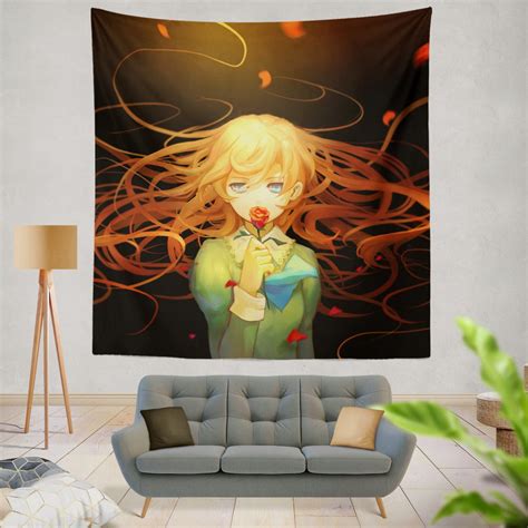 Anime Girl Rose Wall Hanging Tapestry Ebeddingsets