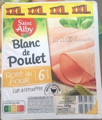 Blanc de poulet doré au four Saint Alby 240 g