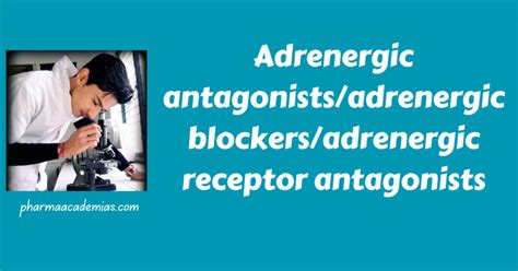 Adrenergic Antagonistsadrenergic Blockersadrenergic Receptor