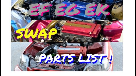 Eg K Swap Parts List