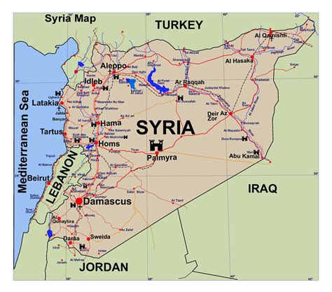 Detallado Mapa Tur Stico De Siria Siria Asia Mapas Del Mundo