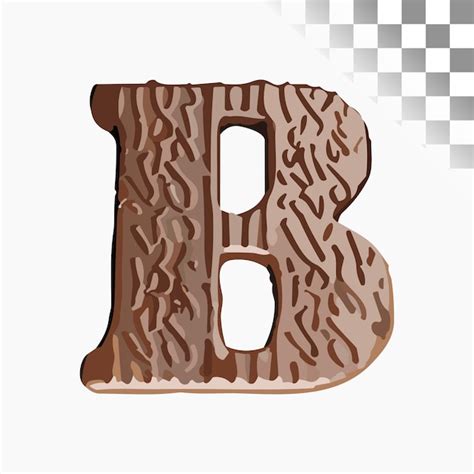 B Diseño de letras fuente elegante alfabeto Brownie Vector Premium