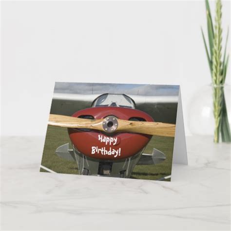 Airplane Pilot Happy Birthday Card