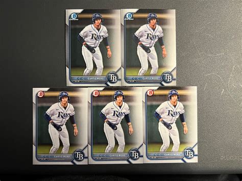 2022 Bowman Draft Lot 5 Rookie Card Tampa Bay Rays Curtis Mead Chrome