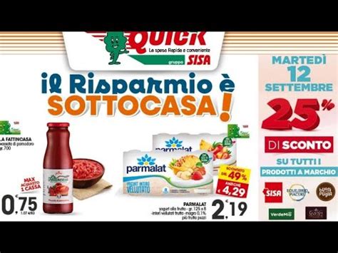 Volantino QUICk SISA Dal 1 Al 11 Settembre 2023 YouTube