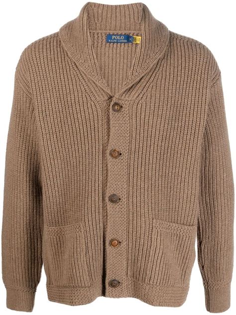 Popular Designer Brown Ralph Lauren Cardigans Editorialist