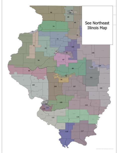 Illinois 2022 Congressional Districts Wall Map By Mapshop Ph