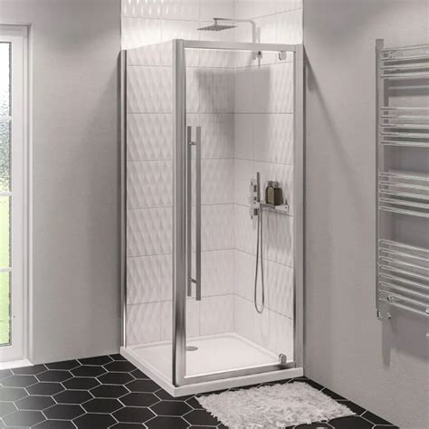 Vantage Matt Black Pivot Shower Door Eastbrook Bathrooms And