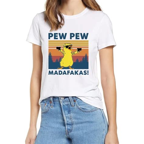 Pew Madafakas Funny Chicken Gangster Meme Vintage Summer Mujer