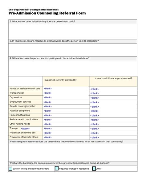 Ohio Pre Admission Counseling Referral Form Fill Out Sign Online And