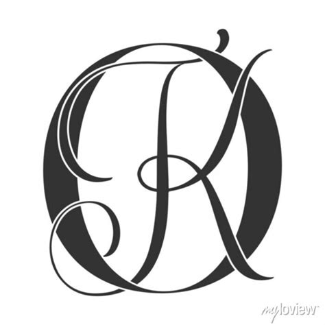 Ok Ko Monogram Logo Calligraphic Signature Icon Wedding Logo