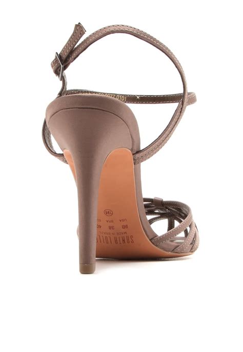 Scarpin Santa Lolla Tiras Nude Compre Agora Dafiti Brasil