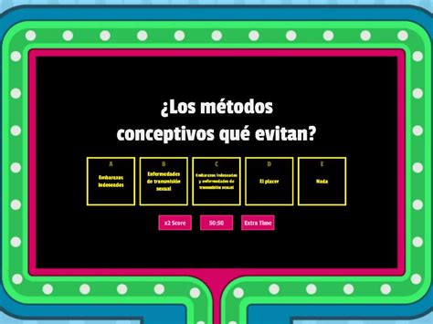 Los M Todos Anticonceptivos Gameshow Quiz