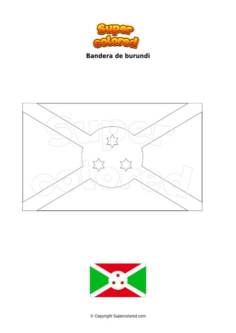 Dibujo Para Colorear Bandera De Burundi