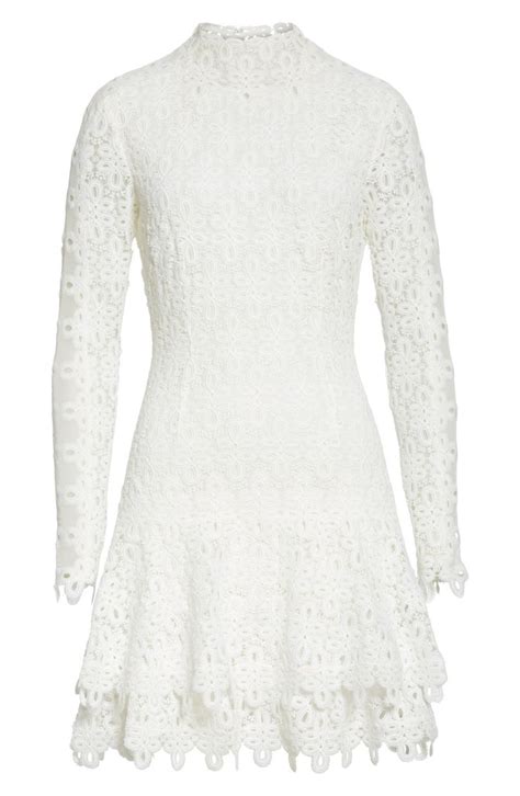 Jonathan Simkhai Long Sleeve Guipure Lace Minidress