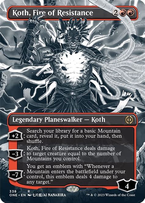 Koth Fire Of Resistance Borderless Phyrexia All Will Be One