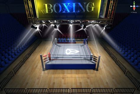 3D Model Boxing Stadium VR AR Low Poly CGTrader