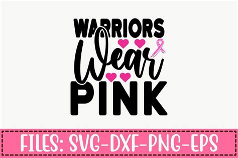 Warriors Wear Pink Svg Design Graphic By Apon Design Store Creative