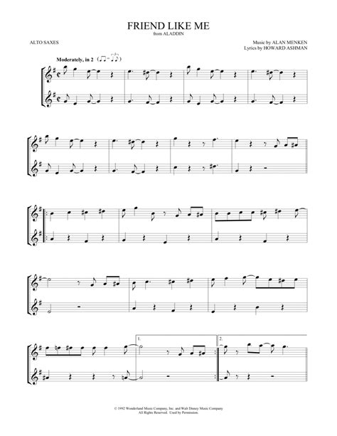 Friend Like Me (from Aladdin) By - Digital Sheet Music For 2 Scores ...