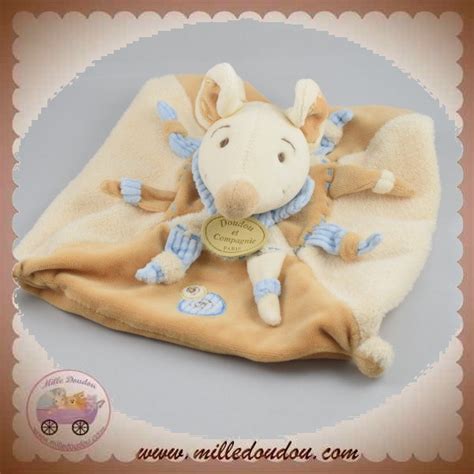 DOUDOU ET COMPAGNIE SOS SOURIS DOUVELOURS PLATE BEIGE ECRU Ref 1960