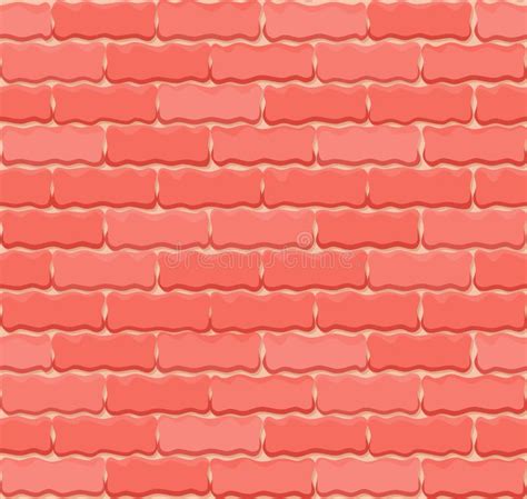 Vector Brick Wall Seamless Background Realistic Color Brick Texture Decorative Pattern For