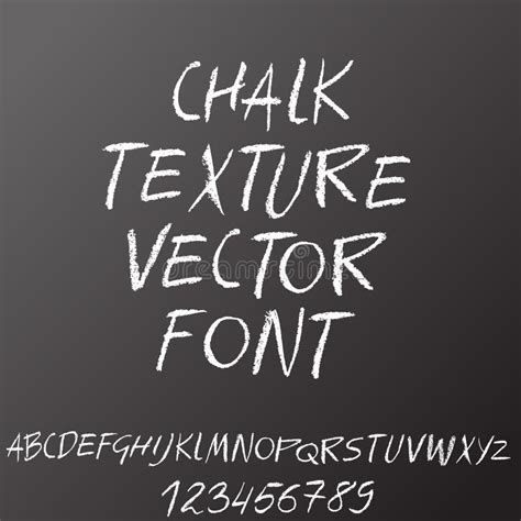 Handwritten Vector Chalked Font Imitation Texture Of Chalk Modern