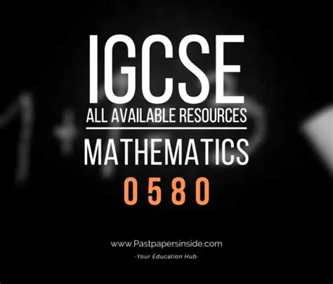 Igcse Mathematics 0580 Past Papers Ecr Guides And More