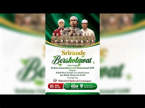 Live Srirande Bersholawat Bersama Habib Rizal Al Kaff Ust Fandy