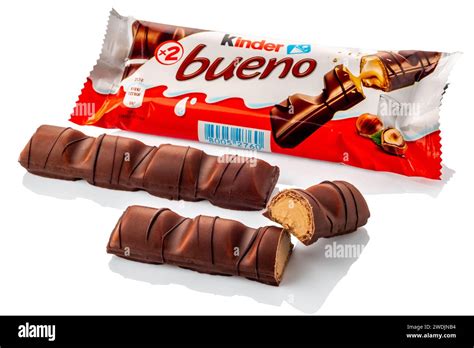 Alba Italy January 20 2024 Kinder Bueno Ferrero Hazelnut Filled Snack With The Crunch Of A