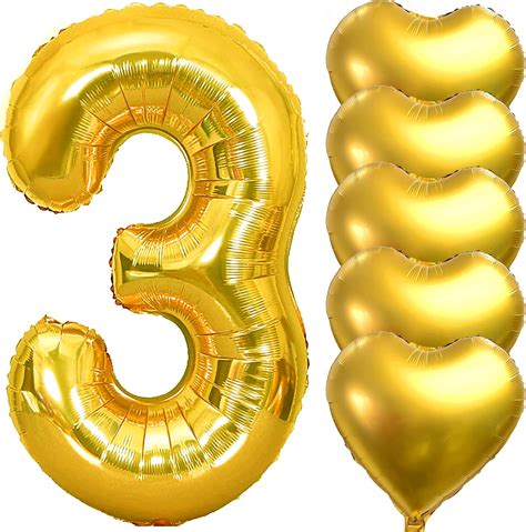 Number Balloons Inch Gold Extra Large Big Foil Giant Jumbo Helium