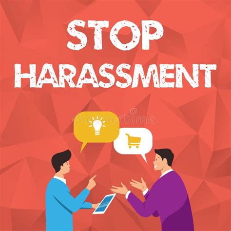 Conceptual Caption Stop Harassment Word Written On Prevent The