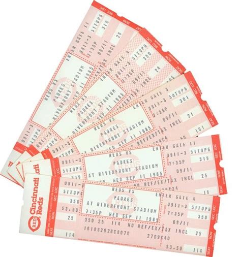 Pete Rose 4192 Hit Full Tickets (5)