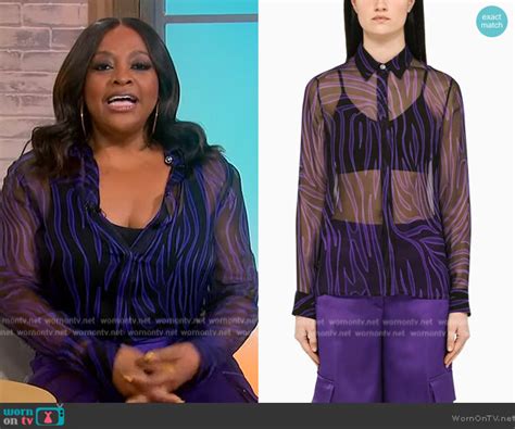 Wornontv Sherris Purple Zebra Stripe Blouse And Pants On Sherri Sherri Shepherd Clothes