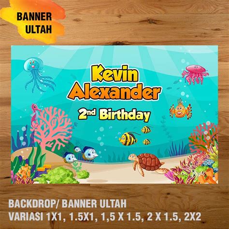 Jual Bawah Laut Banner Backdrop Spanduk Ulang Tahun Ul Tah Shopee