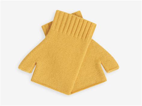 Gloves Fingerless Bright Yellow Kesj