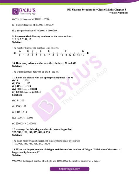 Rd Sharma Solutions For Class Chapter Whole Numbers Avail Pdf