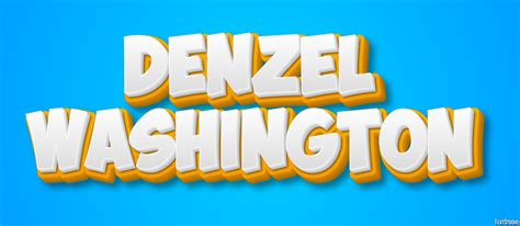 Denzel Washington Text Effect And Logo Design Celebrity