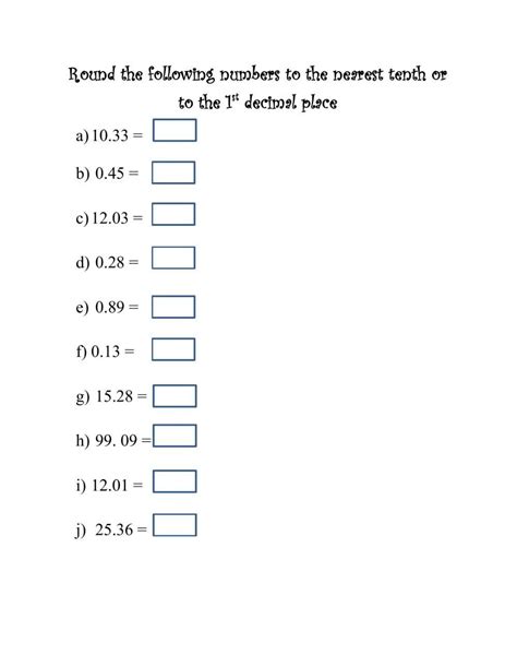 Rounding To The Nearest And Th Grade Math