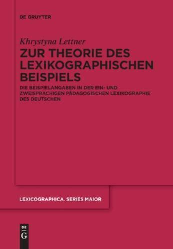 Lexicographica Series Maior Ser Zur Theorie Des Lexikographischen