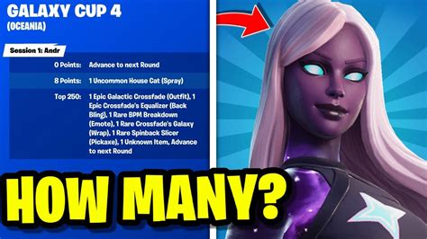 How Many Points Do You Need To Get The Galaxy Crossfade Skin In Fortnite Galaxy Cup 4 Youtube